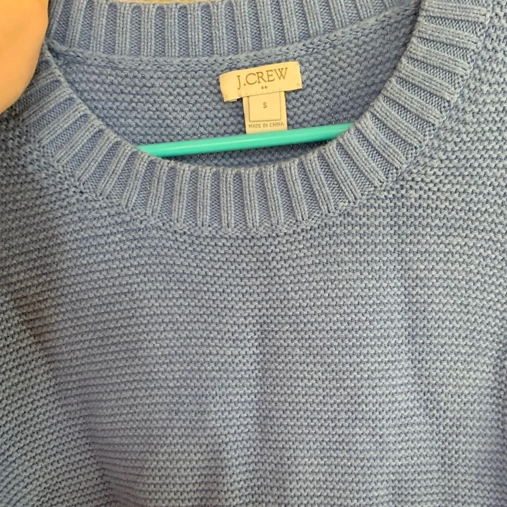 J. Crew Light Blue Crewneck Cotton/Nylon/Wool Sweater size small